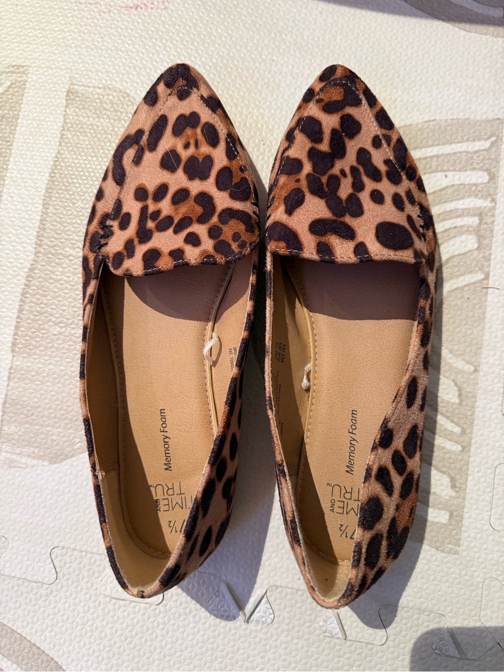 Time and Tru Leopard Print Flats - Brown/Black